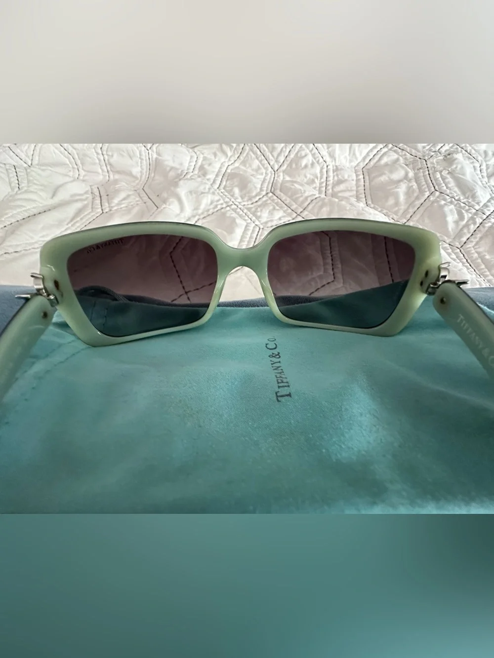 Tiffany & Co. Women's Sunglasses Black on tiffany blue/grey Tf4047b model - Picture 5 of 10